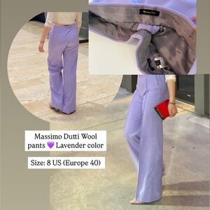 Massimo Dutti Lavender Wool Pants